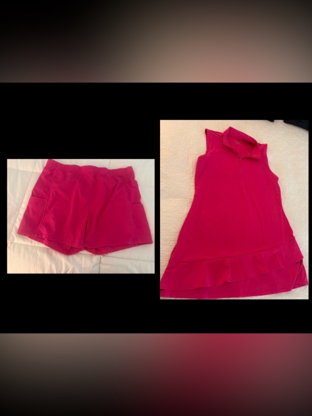 Sleeveless Ruffle Tennis mini Dress & Shorts - 2 piece set XXL